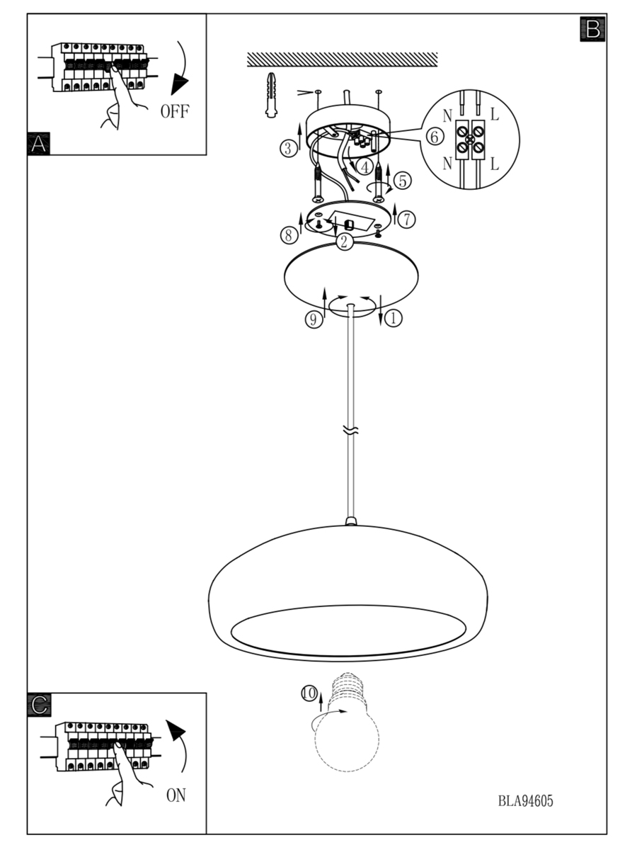 купить 94606 Подвесной потолочный светильник (люстра) MOGANO 1