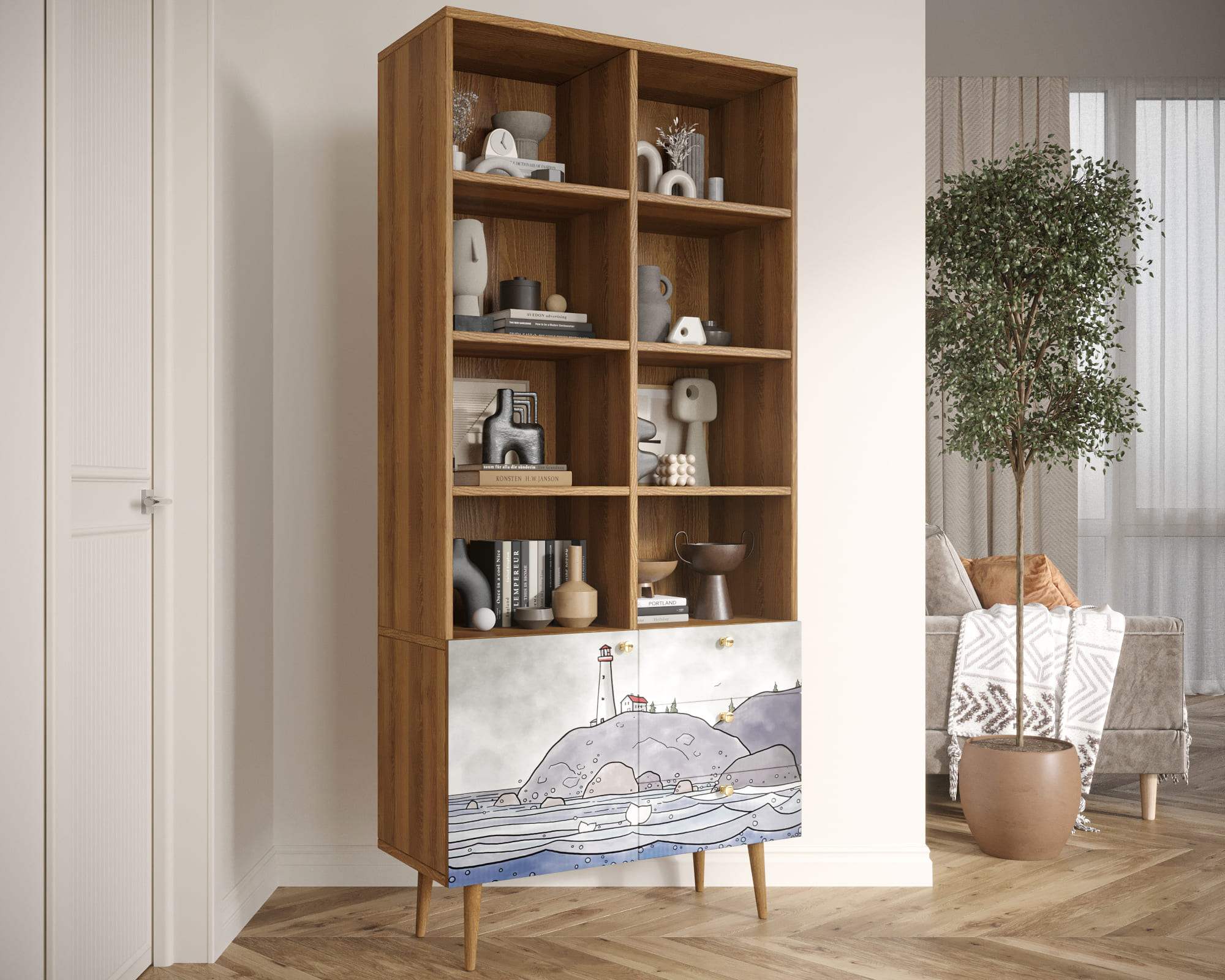 заказать Стеллаж на комоде "Berber" арт BB44/Print_51