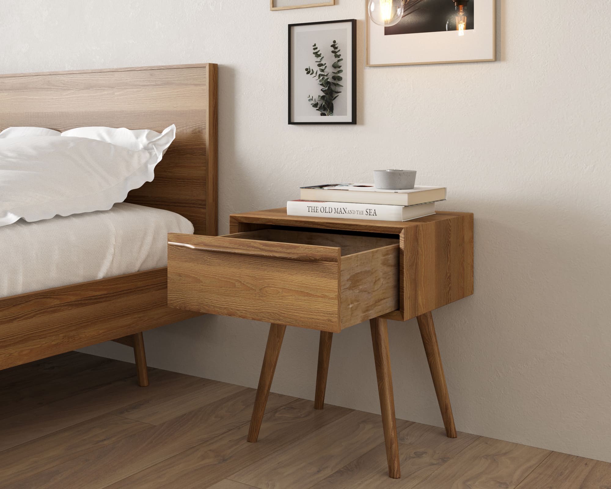 купить Тумба для прихожей в Скандинавском стиле "Bruni" с ящиком