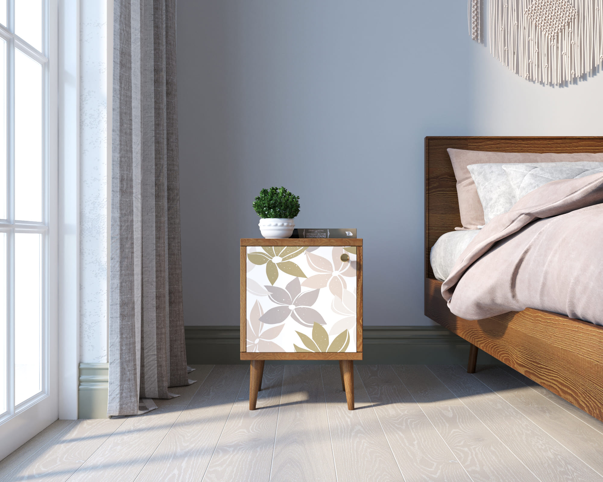 Тумбочка "Berber" с дверкой 27 принт арт BB21/Print_27, разноцветная в интернет-магазине в Москве Тумбочка "Berber" с дверкой 27 принт арт BB21/Print_27, разноцветная в интернет-магазине