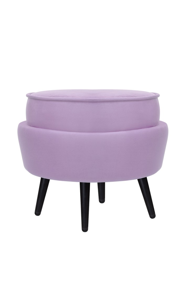 купить Пуф Pearl Adorn Purple на черных ножках