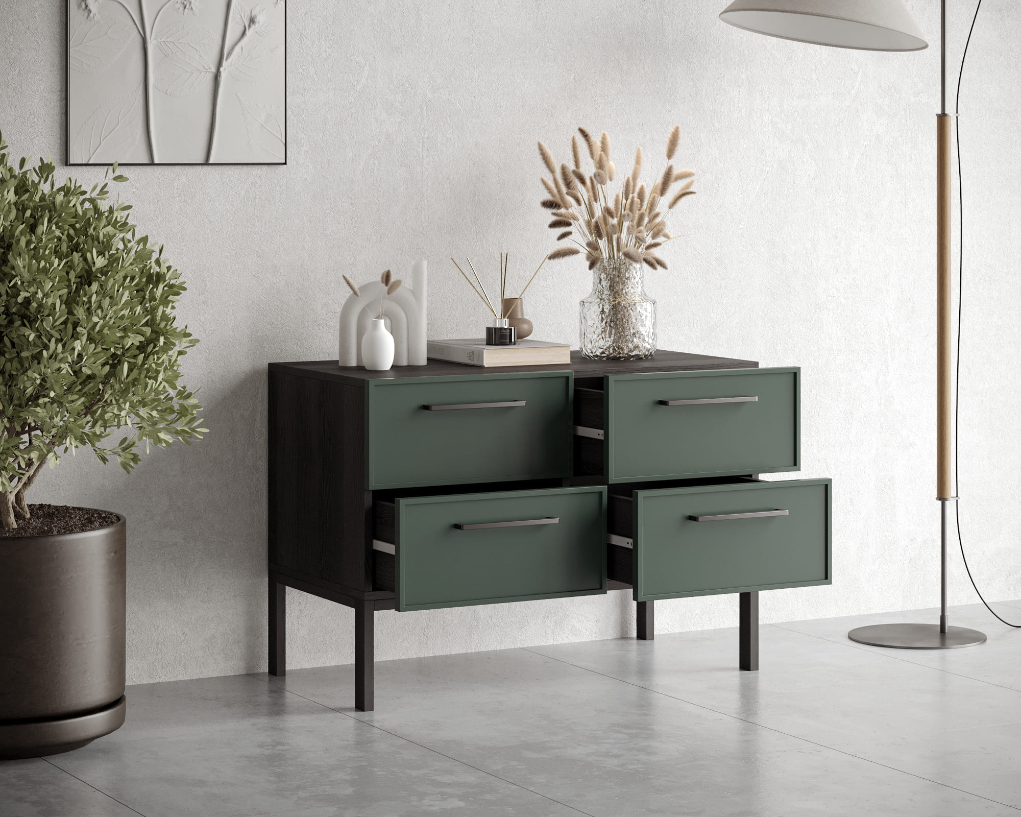 купить Комод с четырьмя ящиками "Nicole" арт NEM05G