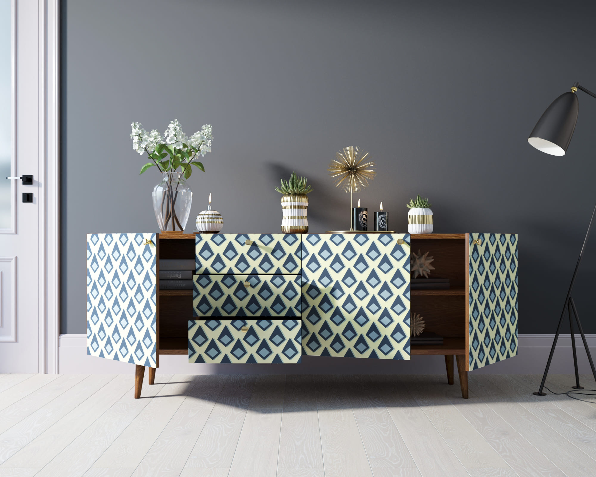 Комод "Berber" удлиненный принт 13 арт BB11/Print_13 в интернет-магазине в Москве Комод "Berber" удлиненный принт 13 арт BB11/Print_13 в интернет-магазине