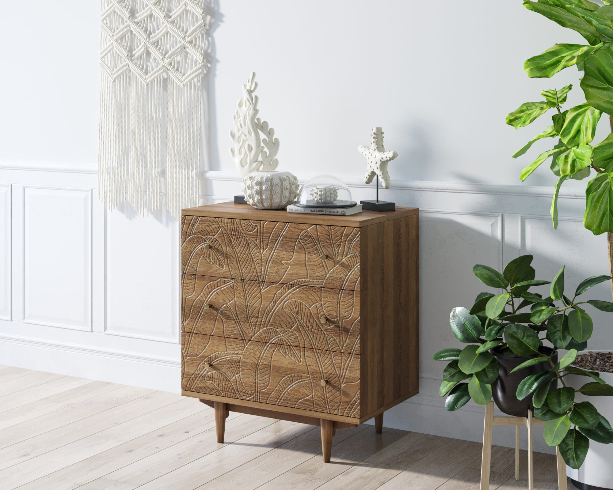 заказать Комод "Boho" 3 ящика джангл арт BH07 в Москве заказать Комод "Boho" 3 ящика джангл арт BH07