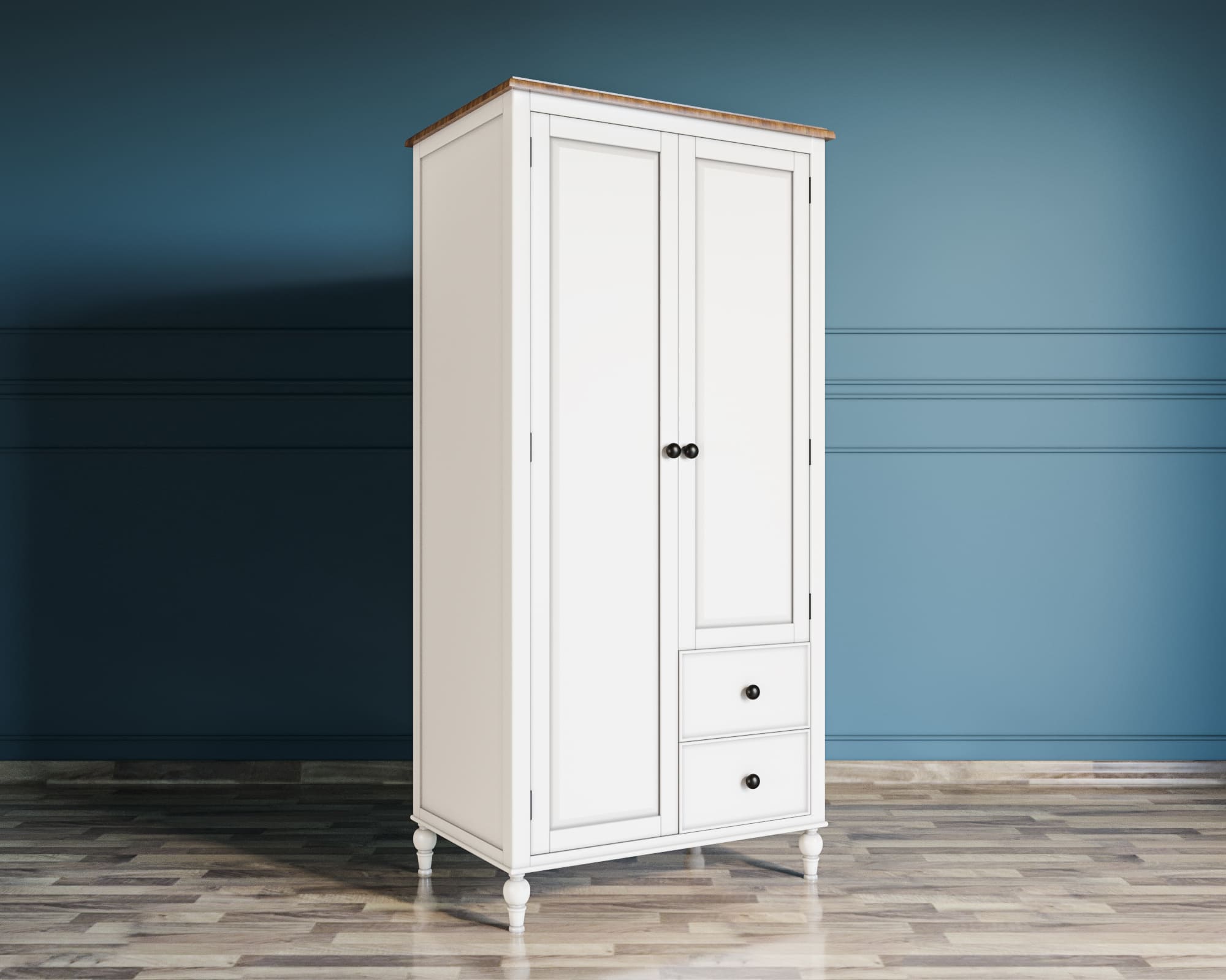 заказать Шкаф двухстворчатый "Odri" с двумя ящиками арт od2127S