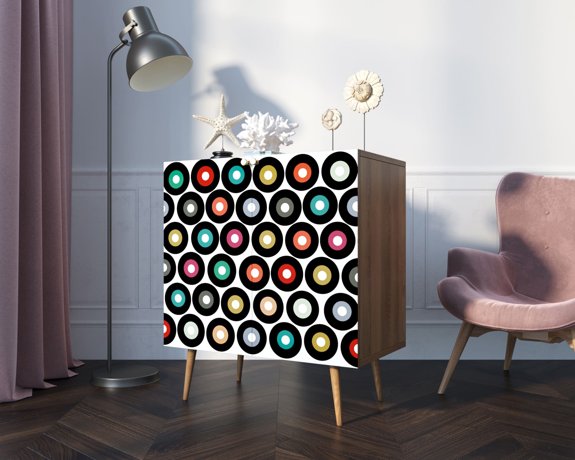 заказать Комод "Berber" две дверки малый 37 принт арт BB38/Print_37