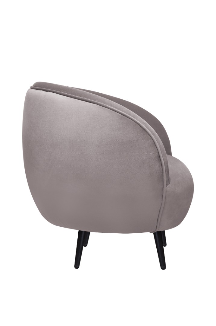 заказать Мягкое кресло Small Benee Grey на черных ножках