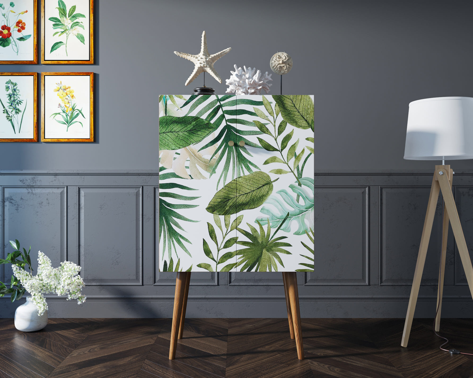 Комод на высоких ножках "Berber" принт 4 арт BB09/Print_04 в интернет-магазине в Москве Комод на высоких ножках "Berber" принт 4 арт BB09/Print_04 в интернет-магазине