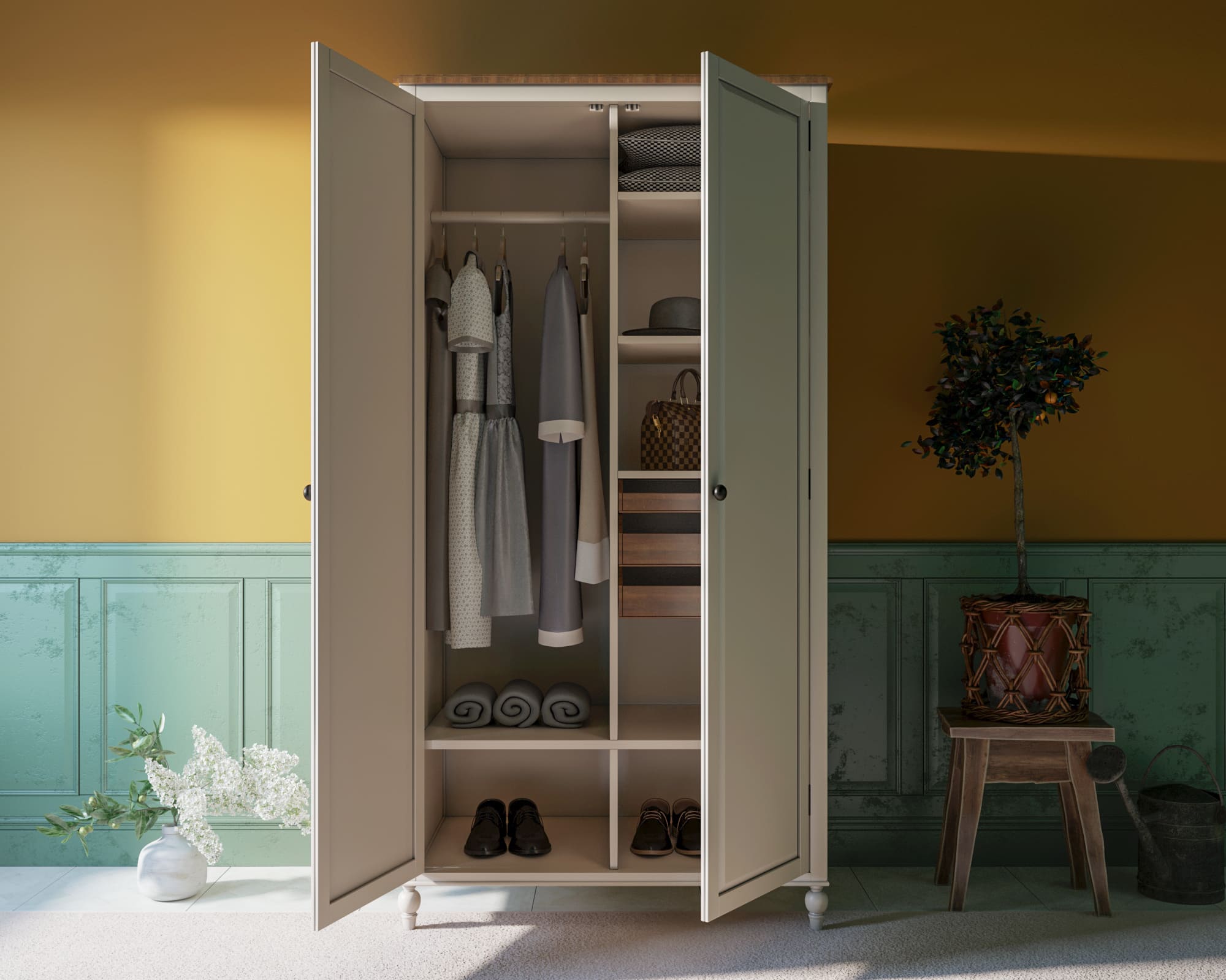 купить Шкаф двухстворчатый для одежды "Odri" арт od2127