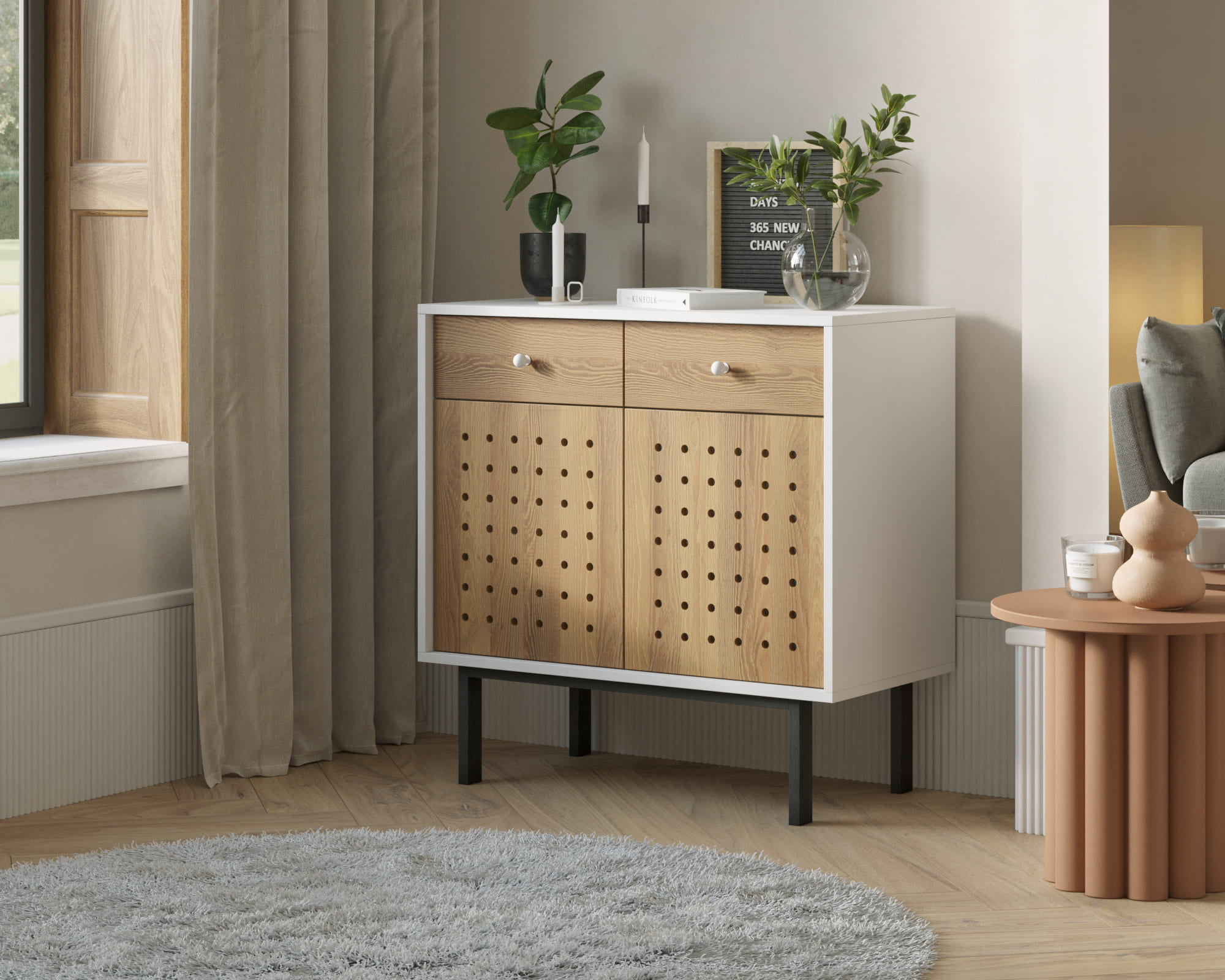 заказать Комод с двумя ящиками и дверками KOTO арт KT12