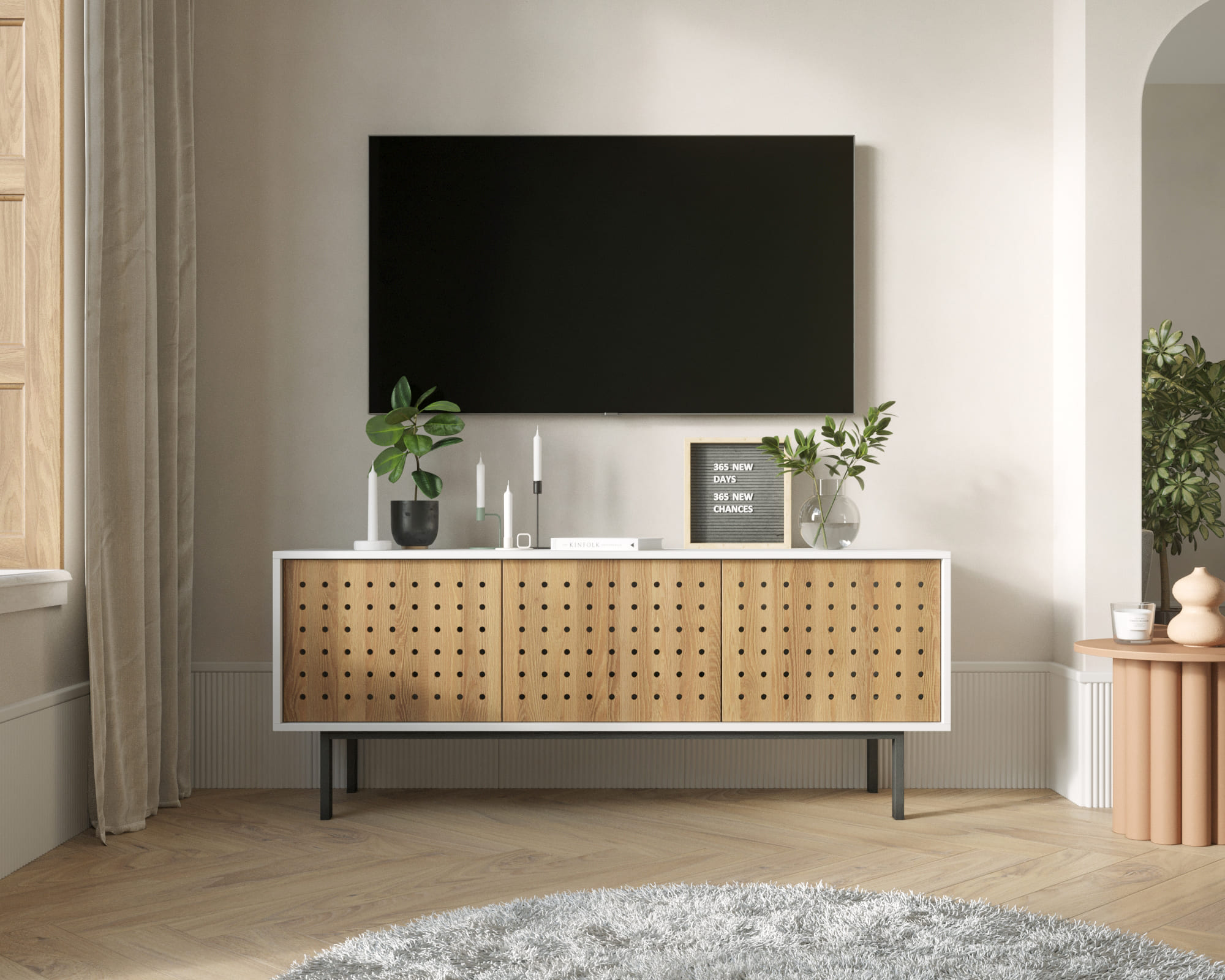 Комод под TV с тремя дверками KOTO арт KT07 в интернет-магазине