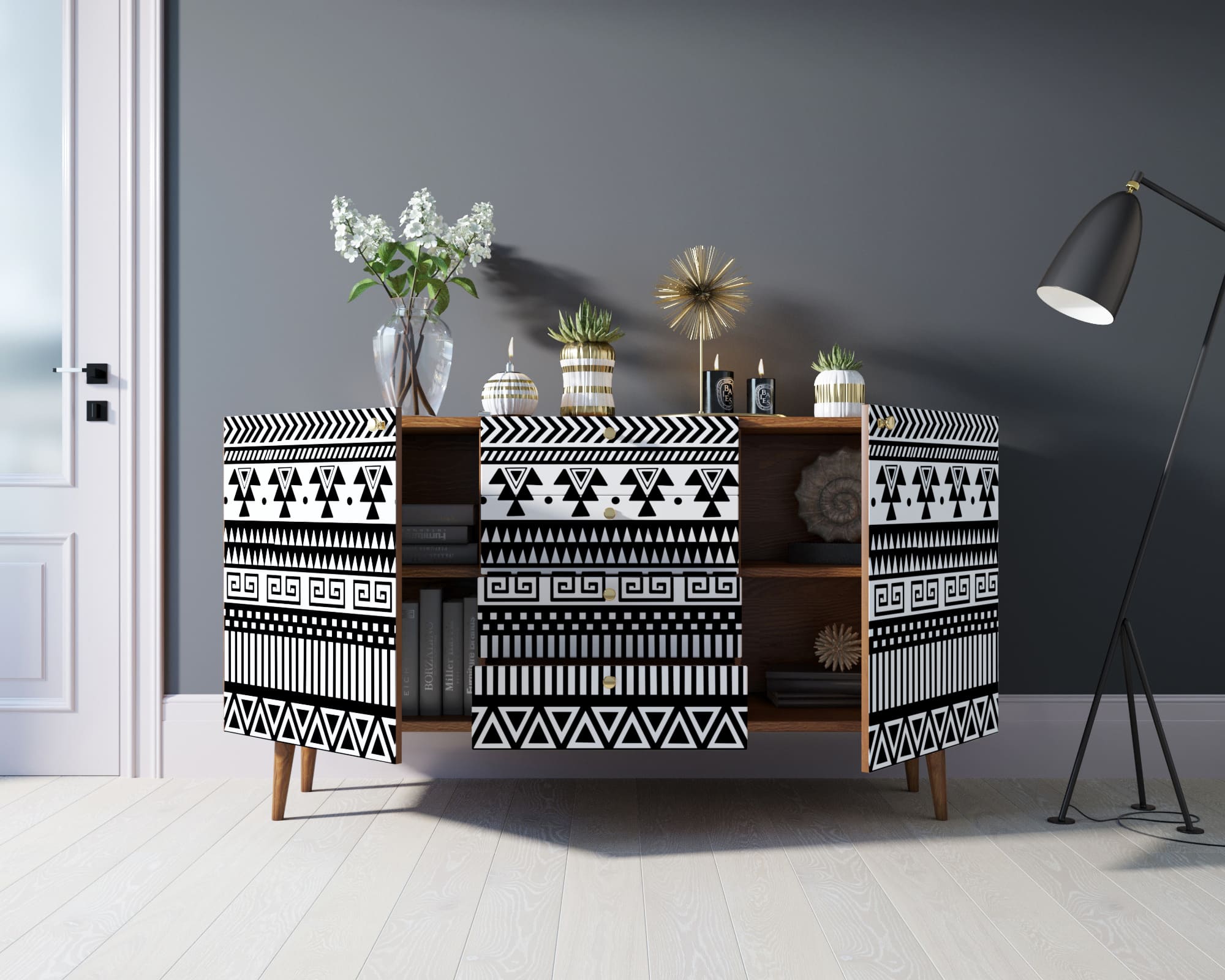 Комод "Berber" с ящиками 19 принт арт BB14/Print_19 в интернет-магазине