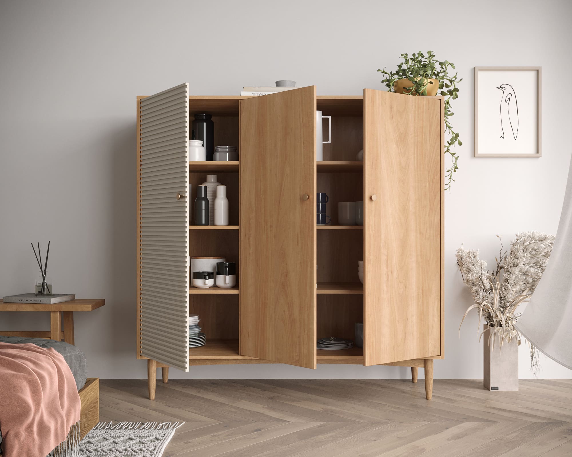 купить Шкаф трехстворчатый низкий Bubble Solid арт BBL13S в Москве купить Шкаф трехстворчатый низкий Bubble Solid арт BBL13S