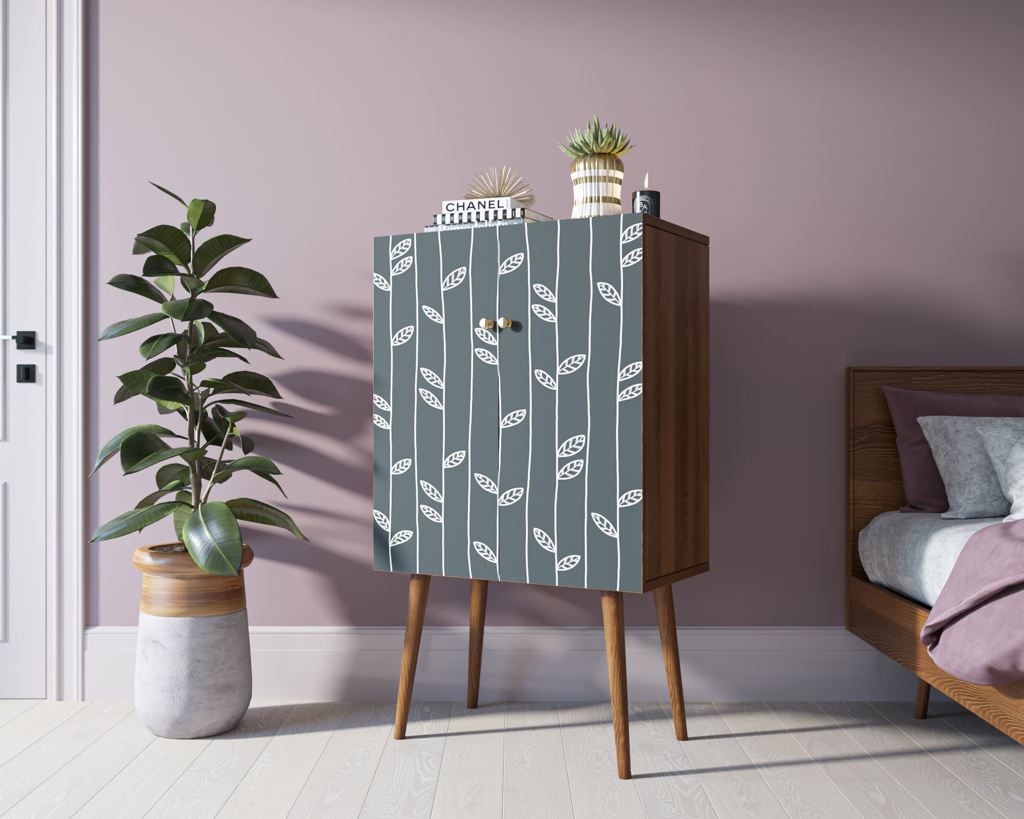 фото Комод на высоких ножках "Berber" 18 принт арт BB09/Print_18