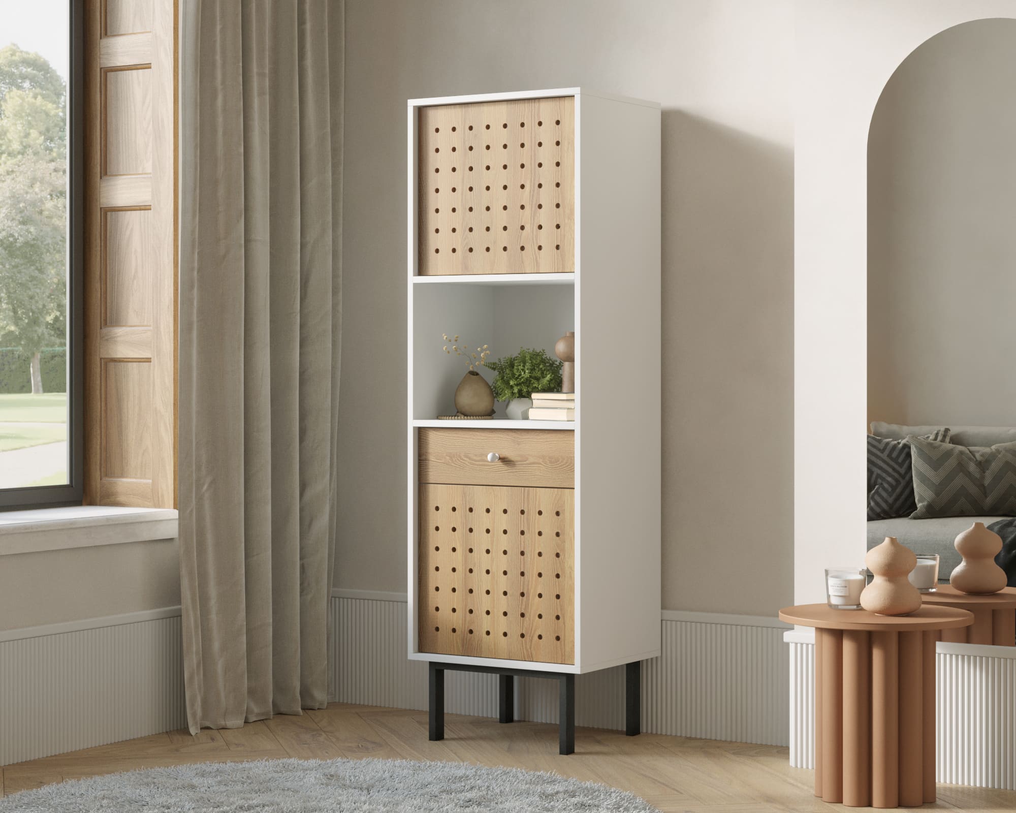 заказать Стеллаж с ящиком и дверкой KOTO арт KT24