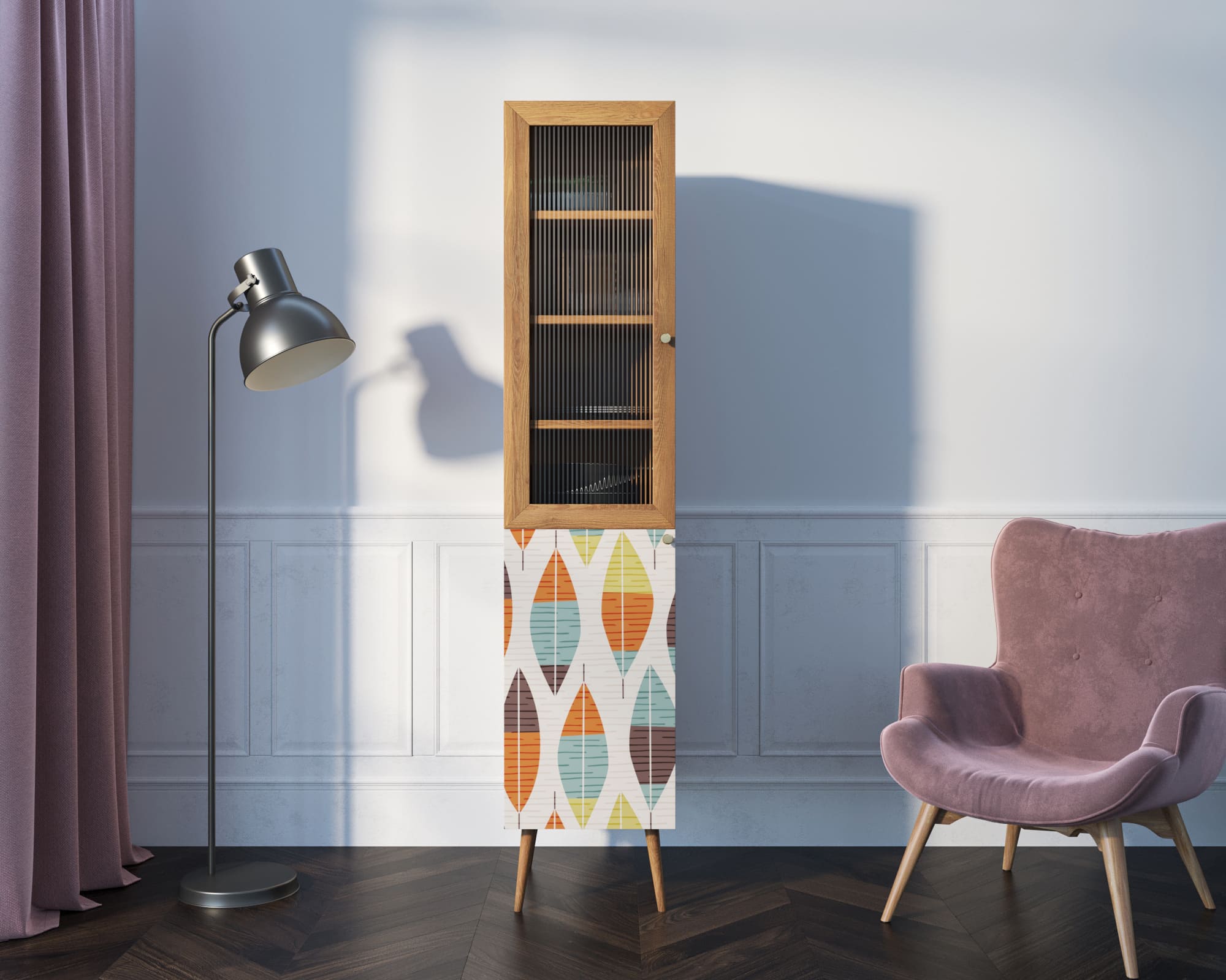 Буфет "Berber" узкий принт 48 арт BB39/Print_48 в интернет-магазине