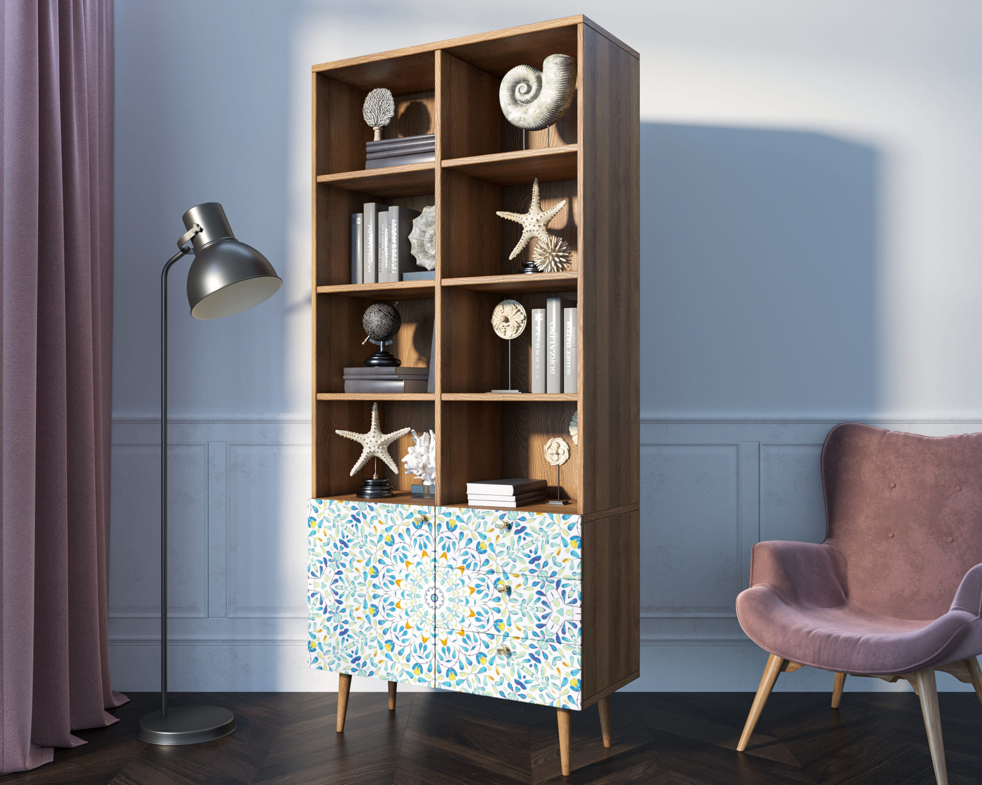 заказать Стеллаж на комоде "Berber" принт 46 арт BB44/Print_46