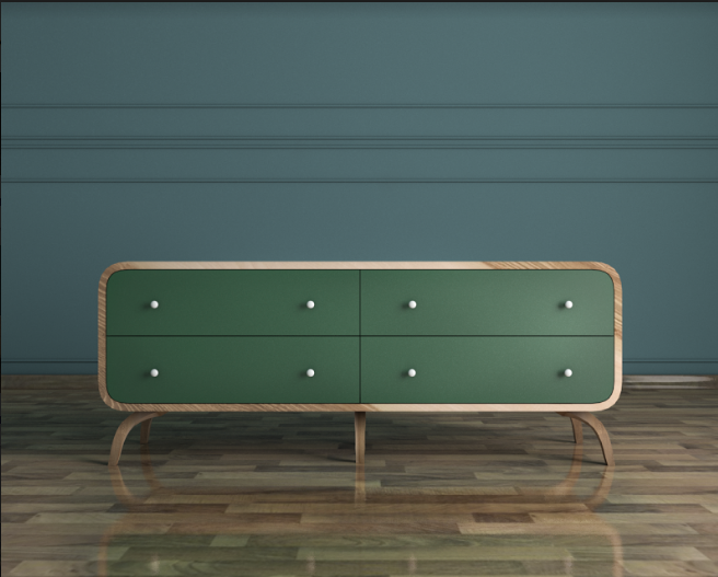 Комод "Ellipse" с изумрудными накладками арт EL01G в Москве Комод "Ellipse" с изумрудными накладками арт EL01G