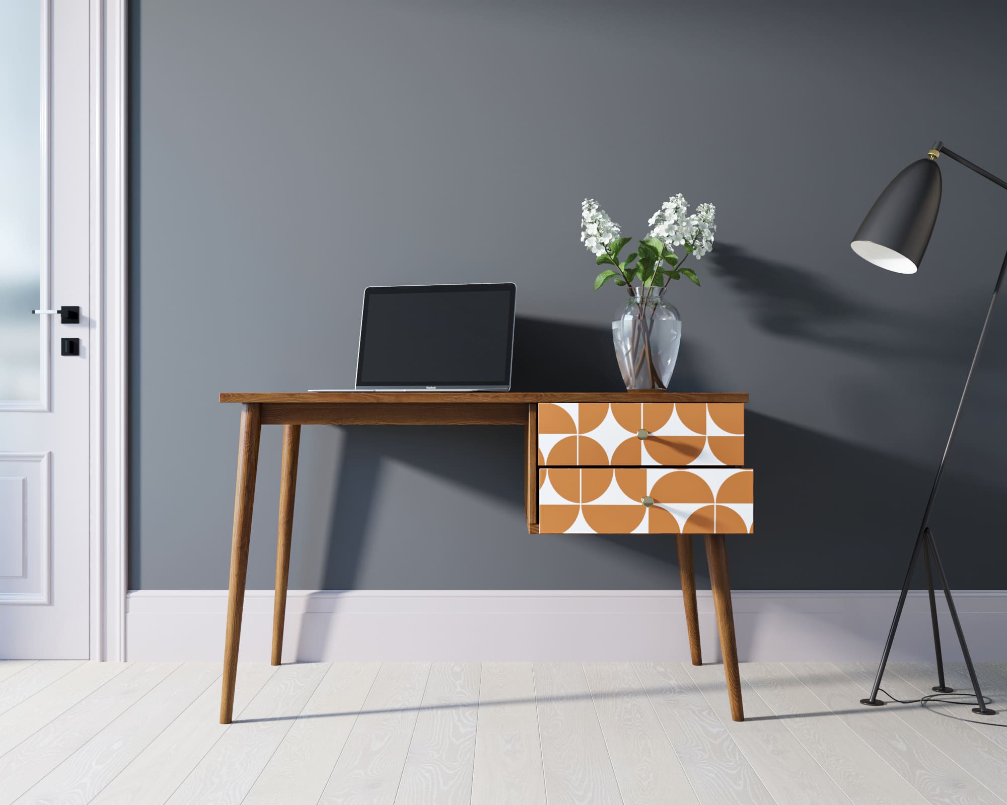 Стол рабочий "Berber" принт 14 с одной тумбой арт BB20/Print_14 в интернет-магазине в Москве Стол рабочий "Berber" принт 14 с одной тумбой арт BB20/Print_14 в интернет-магазине