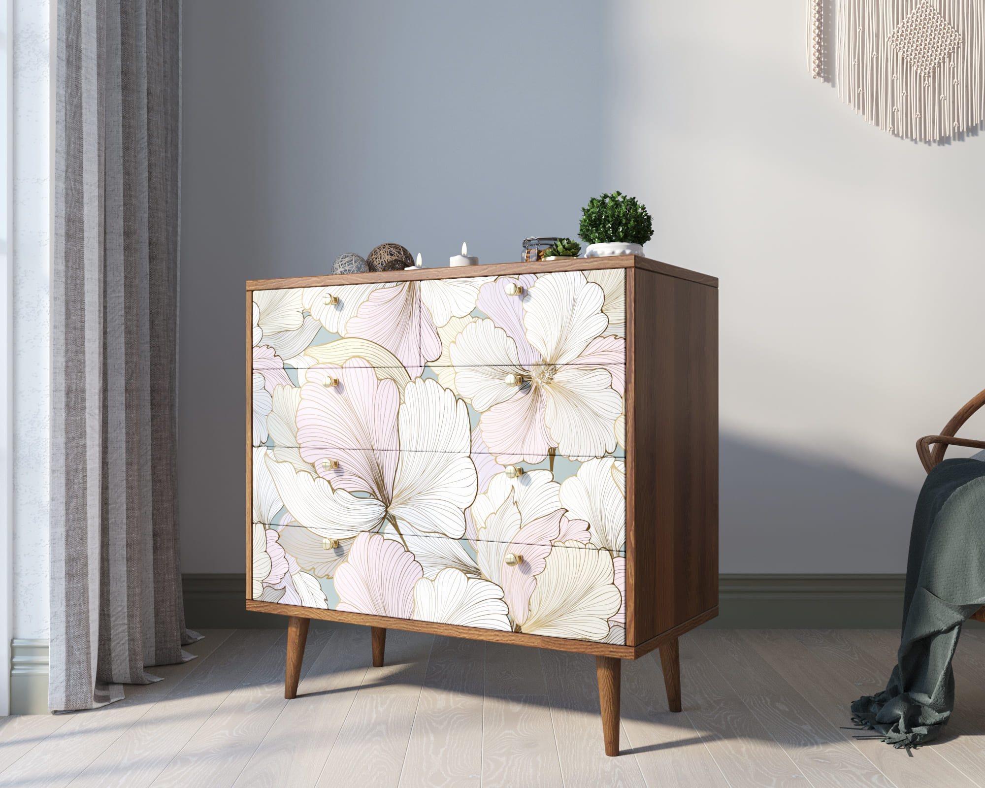 заказать Комод "Berber" пять ящиков 31 принт арт BB36/Print_31