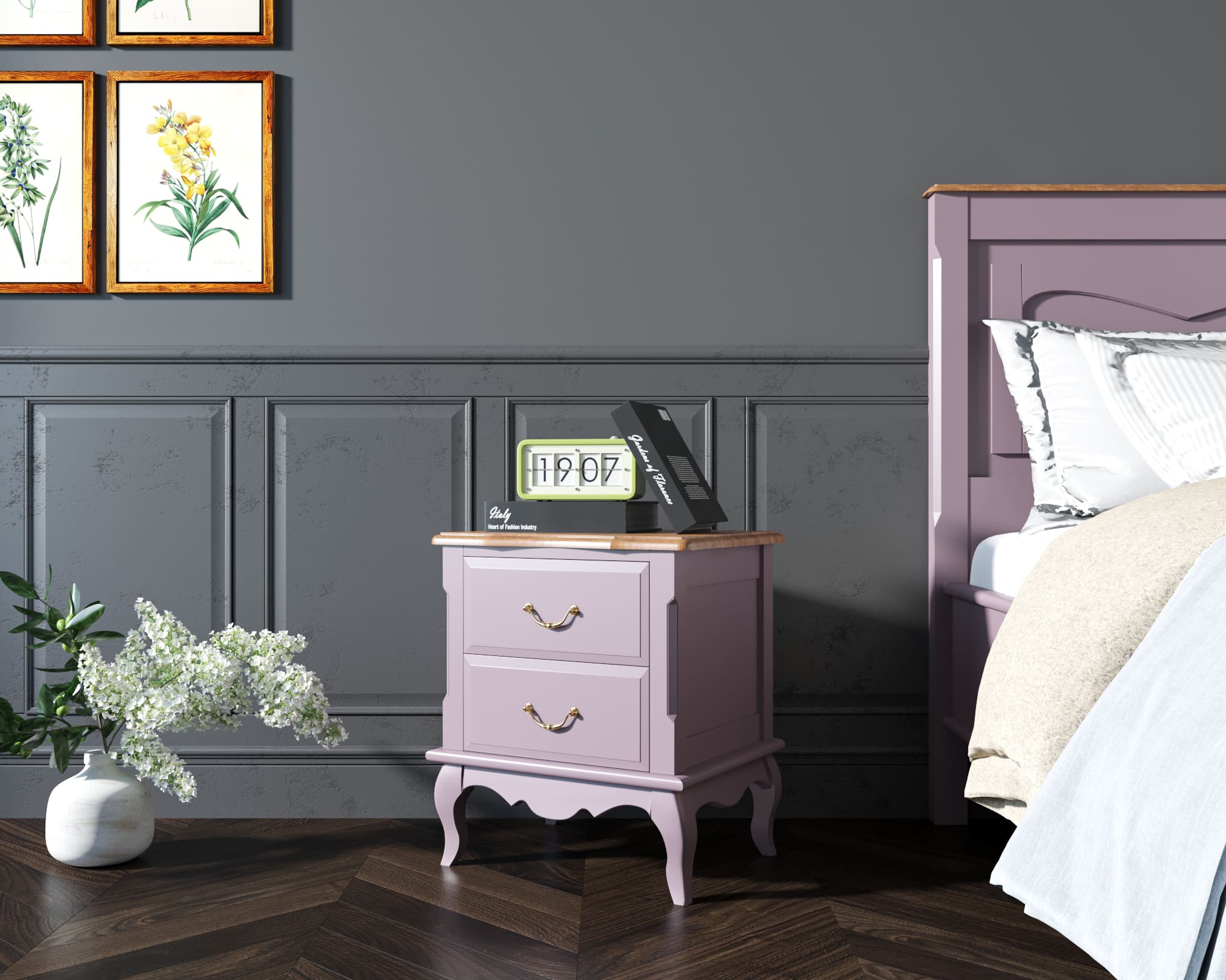 Тумба leontina Lavanda на два ящика арт ST9302/2L в интернет-магазине