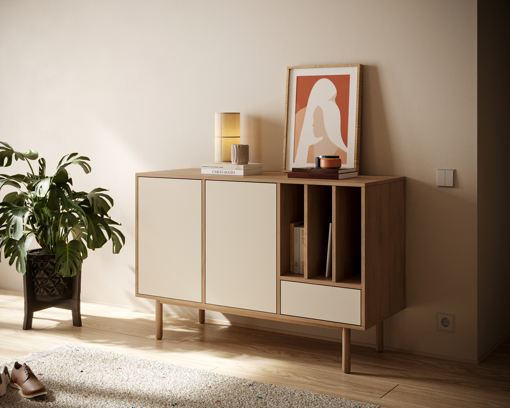 заказать Комод с двумя дверками и ящиком "Alice" арт ALC02