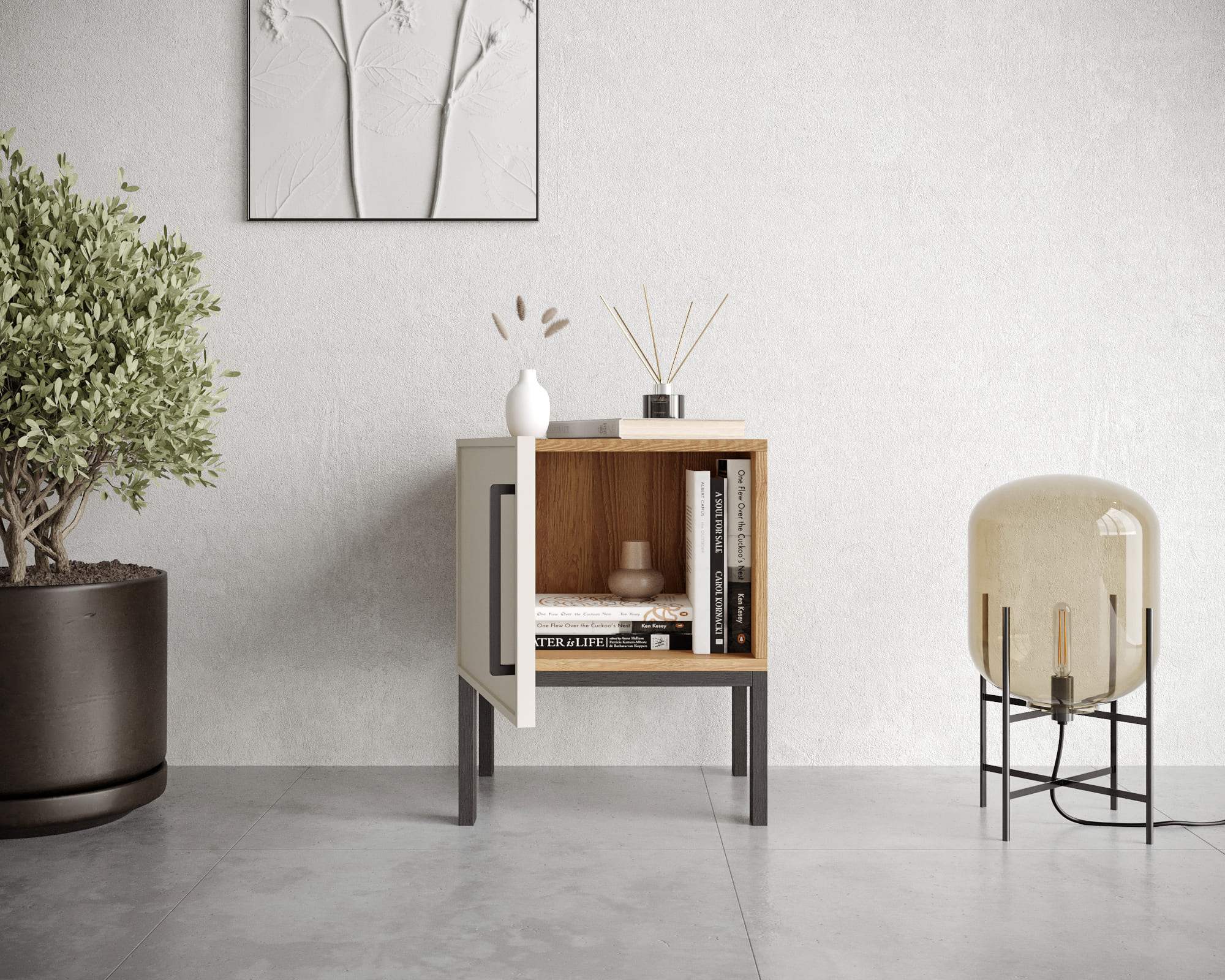 купить Тумбочка с дверкой "Nicole" NLN08 Белый