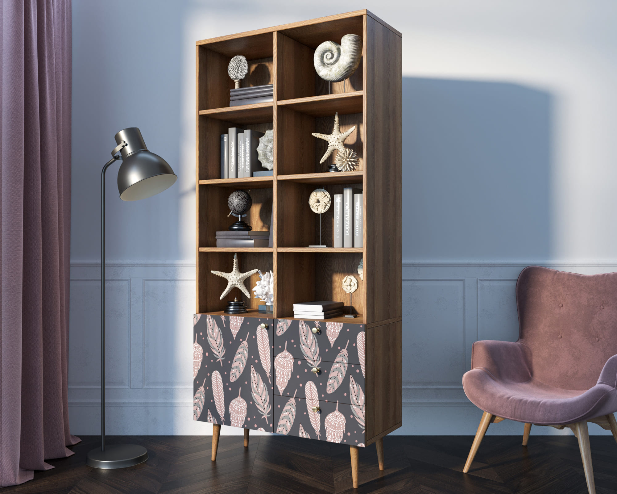 заказать Стеллаж на комоде "Berber" принт 40 арт BB44/Print_40