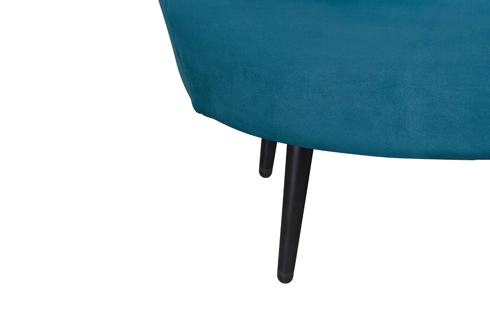 фото Диван для гостиниц Pearl Triple Marine Velvet на черных ножках в интерьере