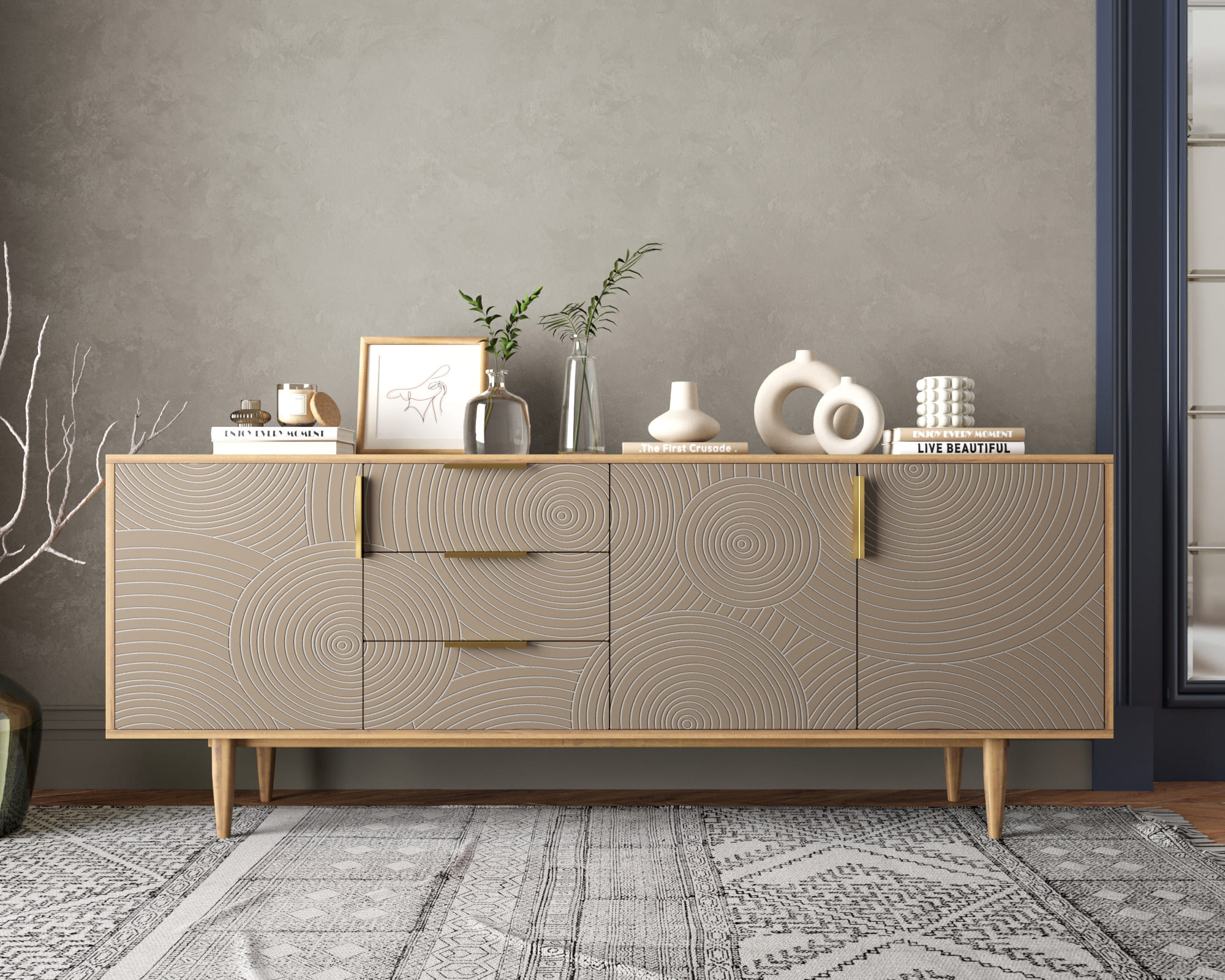 Комод "Line" удлиненный R25/beige в интернет-магазине
