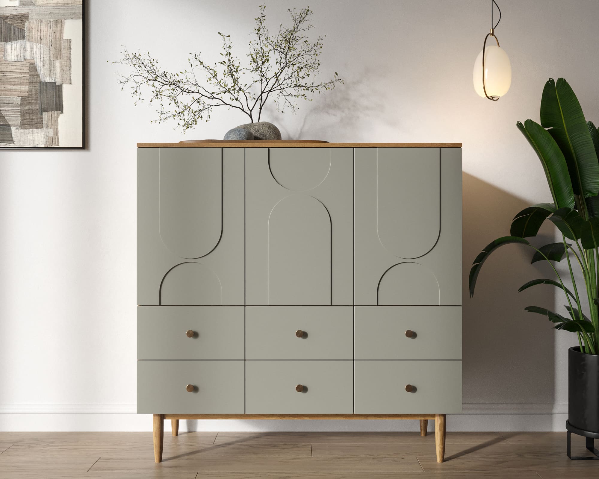 Комод с тремя дверками и шестью ящиками "Arka" AR18-F2 в интернет-магазине