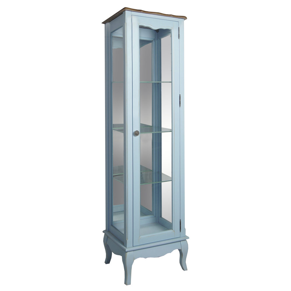 купить Шкаф "Leontina Blue" для посуды узкий/низкий арт ST9319B