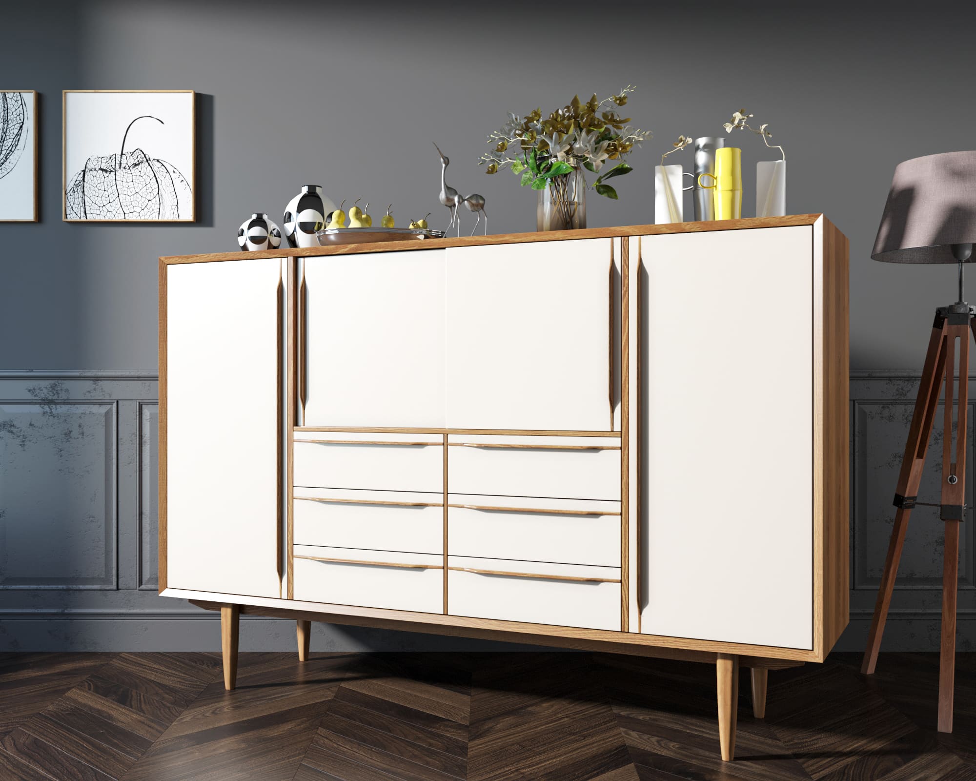 Большой комод "Bruni white" арт BR09WH в интернет-магазине