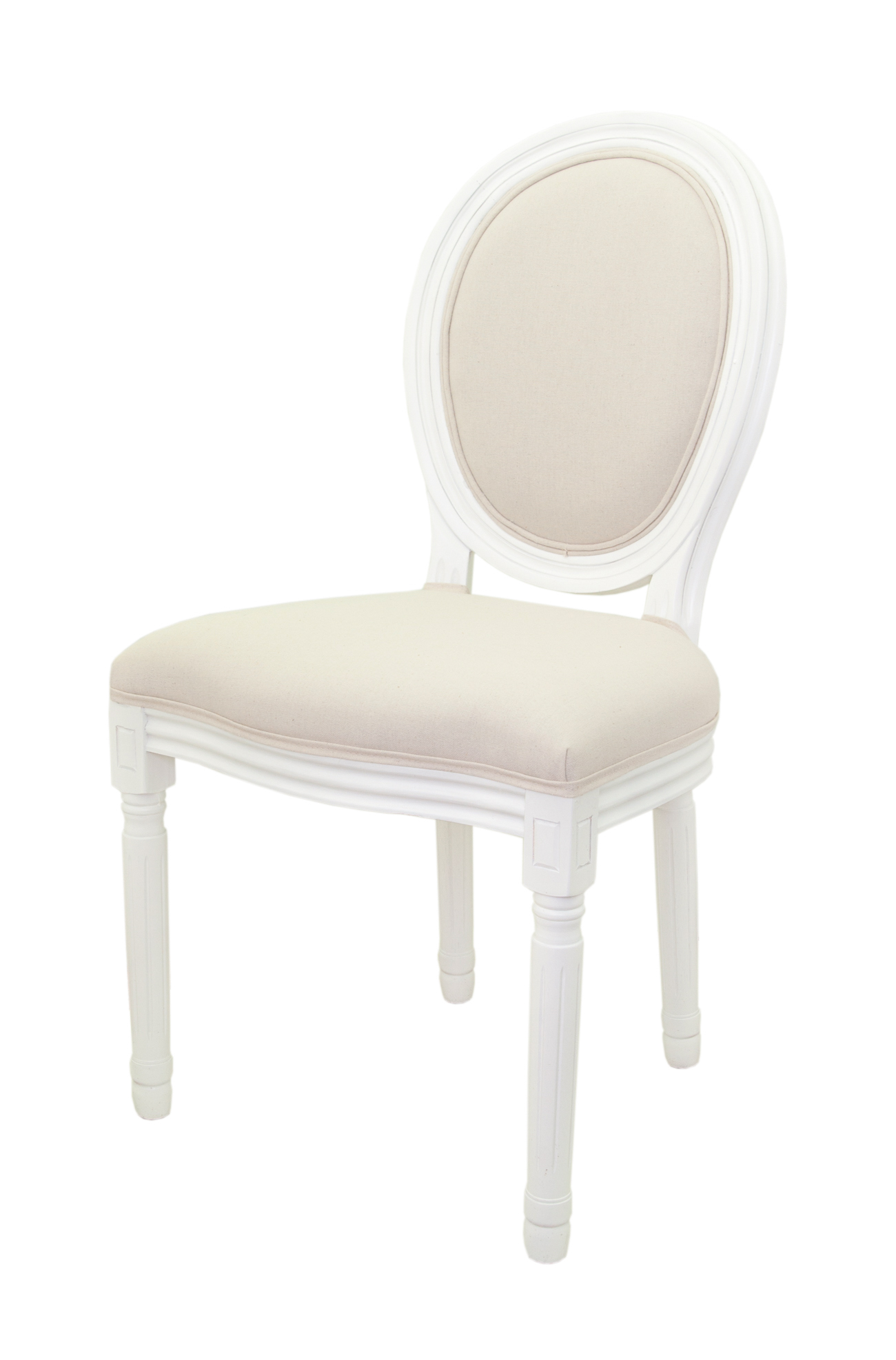 Дизайнерский обеденный стул модерн Volker Beige and White в интернет-магазине