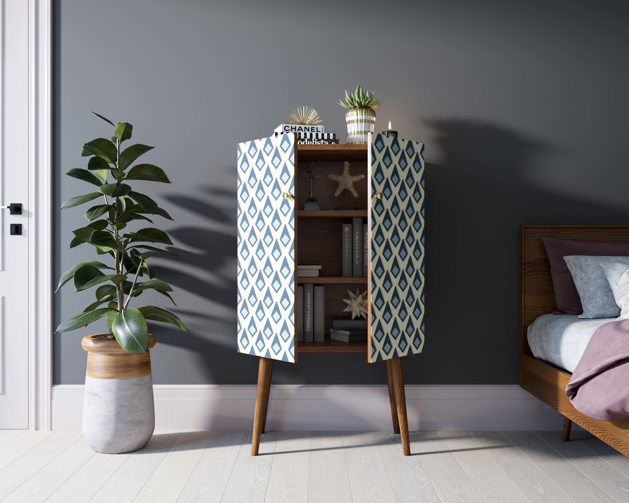 Комод на высоких ножках "Berber" 13 принт арт BB09/Print_13 в интернет-магазине