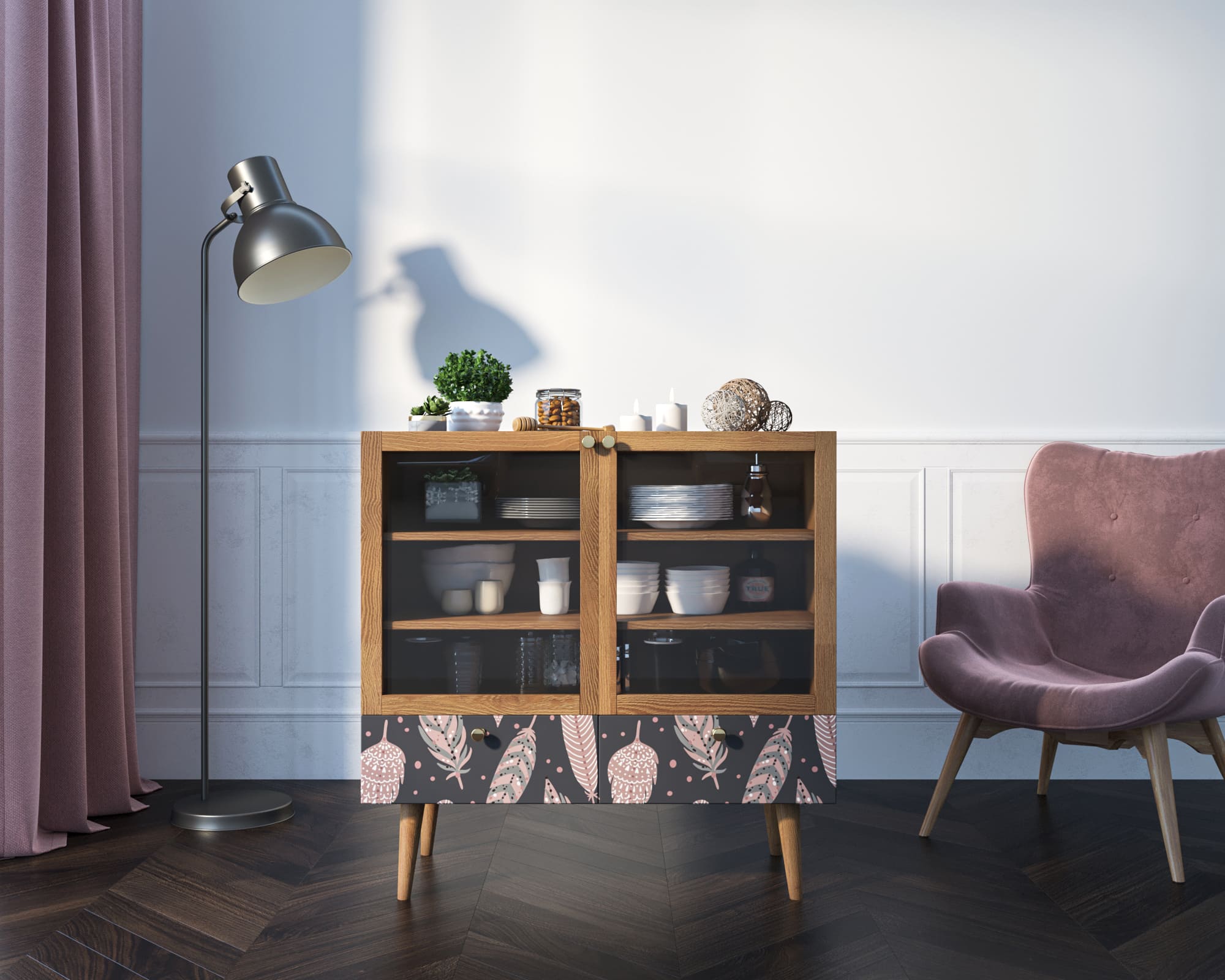 Буфет низкий "Berber" принт 40 арт BB47/Print_40 в интернет-магазине