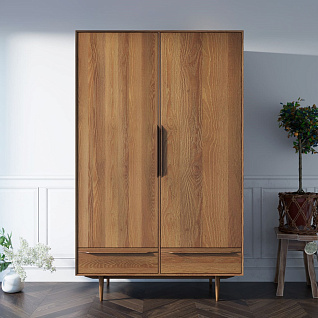 Шкаф двустворчатый "Bruni" с двумя ящиками арт BR27/2