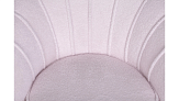 Низкое кресло ракушка Pearl Pink Boucle на черных ножках №5