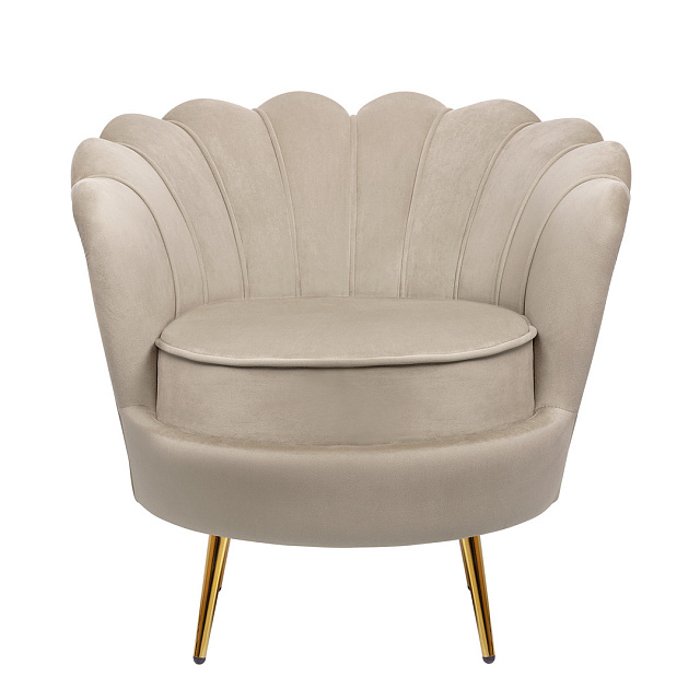 Низкое кресло ракушка Pearl Taupe