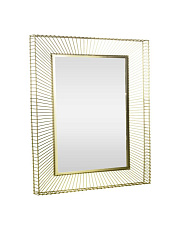 425036 Зеркало декоративноеMASINLOC, L600, B50, H900, сталь, зеркальное стекло, золотой