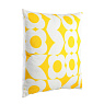 420245 Подушка декоративная TSUNAN, L450, B450, наволочка: 100% полиэстер, белый, жёлтый  наполнитель: 100% полиэстер