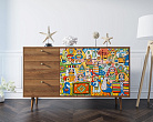 Комод "Berber" с двумя дверками и ящиками 1 принт арт BB05/Print_01 №4