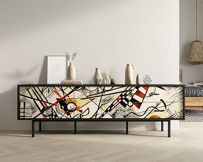 Комод с четырьмя дверками и двумя ящиками "Emerson" by Kandinsky арт EM04/Print_01