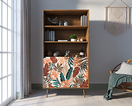 Стеллаж с дверками "Berber" принт 25 арт BB26/Print_25