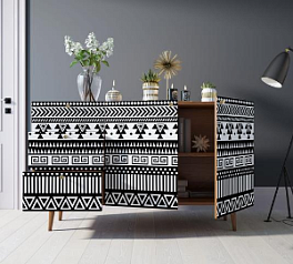 Комод "Berber" с двумя дверками и ящиками принт 19 арт BB17/Print_19