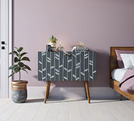 Комод на высоких ножках "Berber" малый принт 18 арт BB13/Print_18