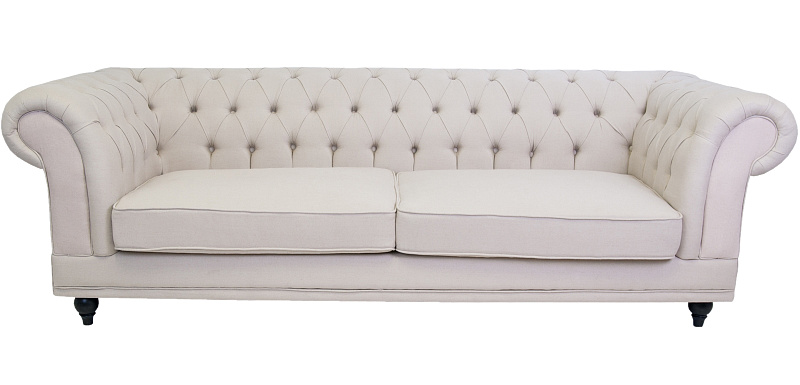 Трехместный мягкий диван арт-деко Neylan бежевый в Москве Трехместный мягкий диван арт-деко Neylan бежевый