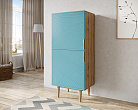 Вертикальный комод с двумя дверками "Line" LN05/GR1/blue №2