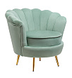 Низкое кресло ракушка Pearl Green №1