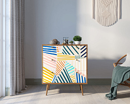Комод "Berber" три ящика 42 принт арт BB40/Print_42